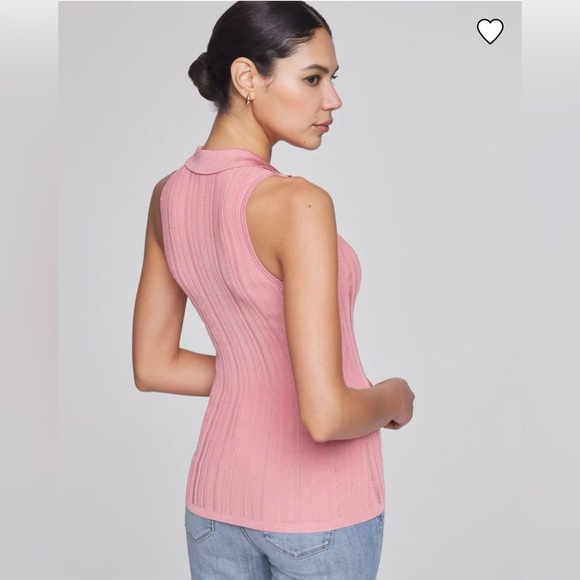 WHBM Half Zip Rib Halter Sweater Tank - Picture 4 of 7